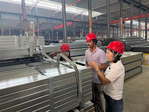 American Customer Visited Our Factory For A53Gr.B Galvanized Pipe